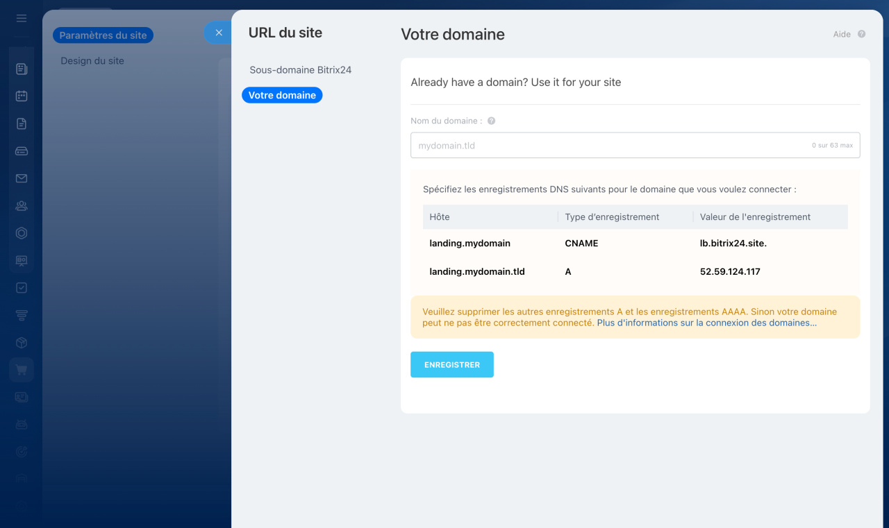 Questions fréquentes sur les sites Web Bitrix24 Questions fréquentes sur les sites Web Bitrix24