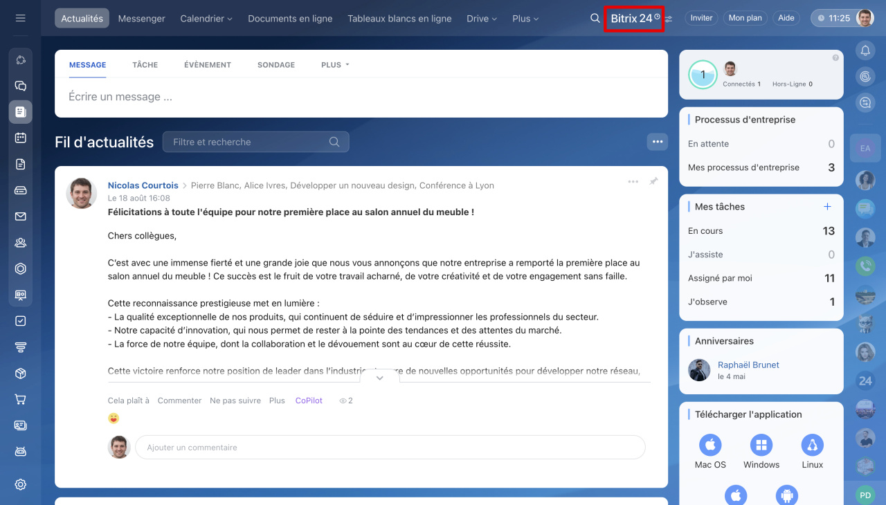 Comment changer le nom ou le logo de votre Bitrix24 Comment changer le nom ou le logo de votre Bitrix24