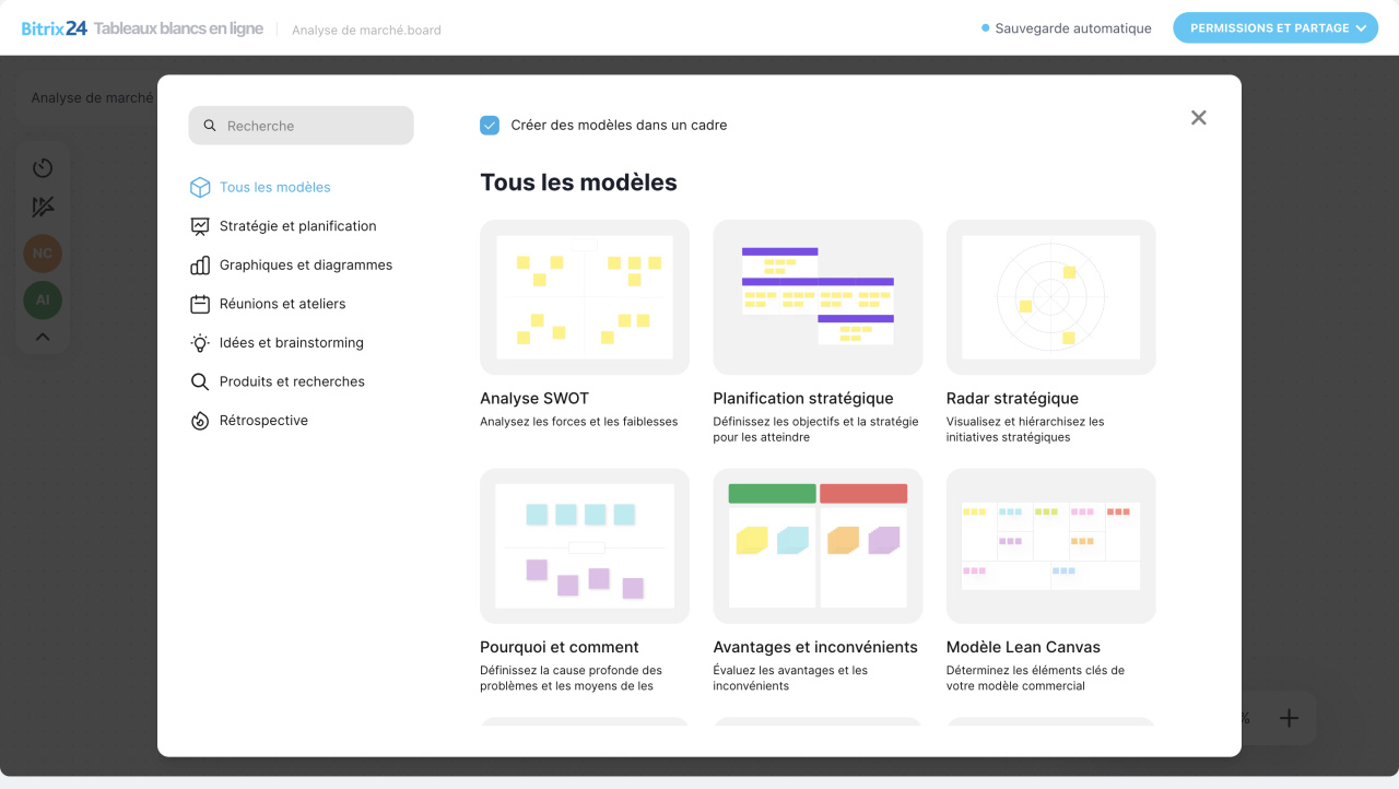 Tableaux blancs en ligne Bitrix24 Tableaux blancs en ligne Bitrix24