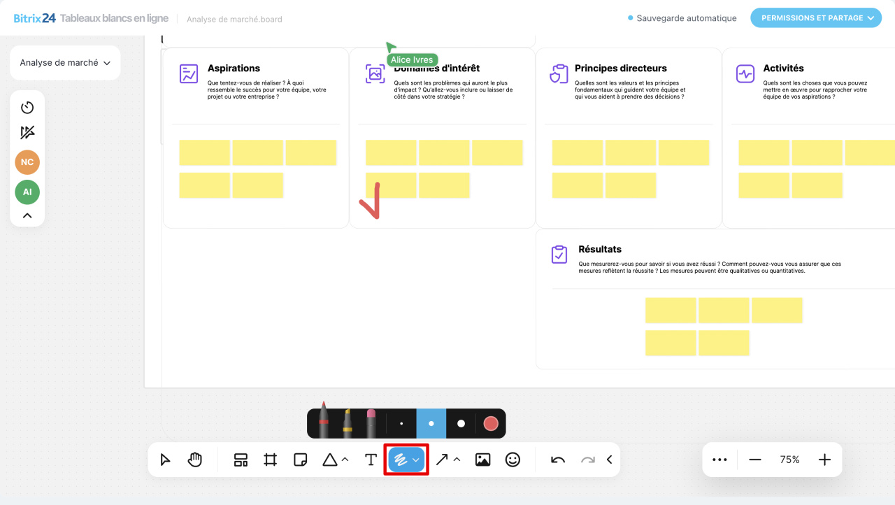 Tableaux blancs en ligne Bitrix24 Tableaux blancs en ligne Bitrix24